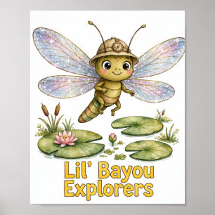 Póster de libélula de Lil' Bayou Explorers