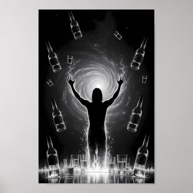 Póster de Liberación de la Adicción a la Luz (Frente)