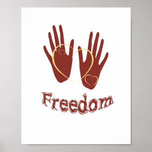 Póster de libertad (tamaño de marco de imagen está