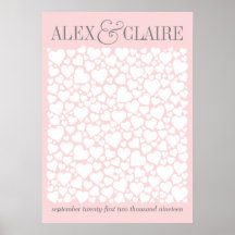 Póster de Libro de Firmas Corazón de Boda - ELIJA 