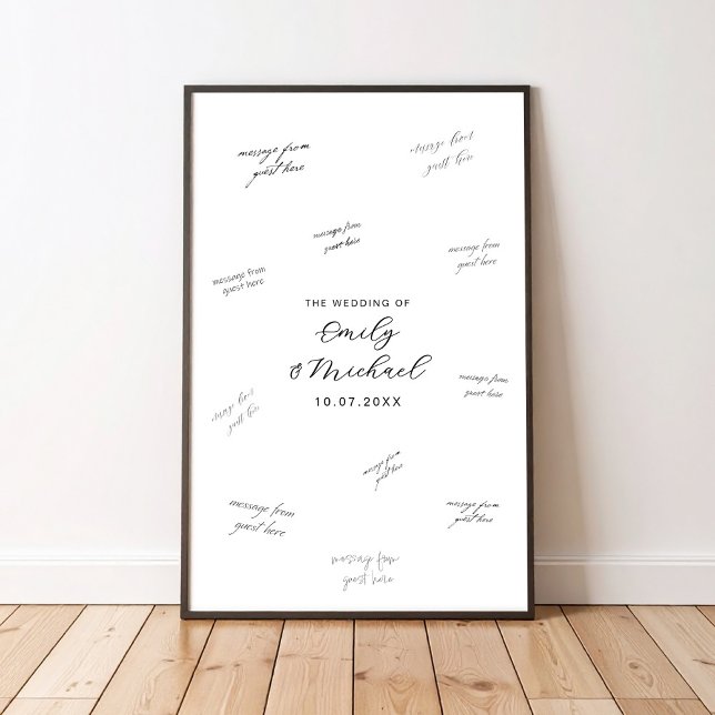 Póster de libro de firmas de boda moderno (Subido por el creador)