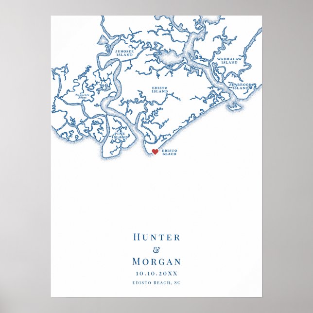 Póster de libro de invitados de boda alternativo d (Frente)