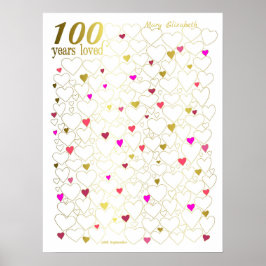 Póster de Libro de Invitados para Cumpleaños Númer