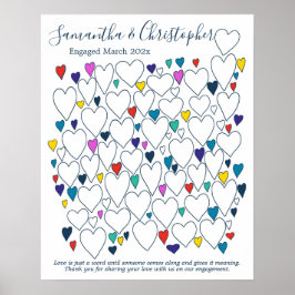 Póster de libro de invitados para fiesta de compro