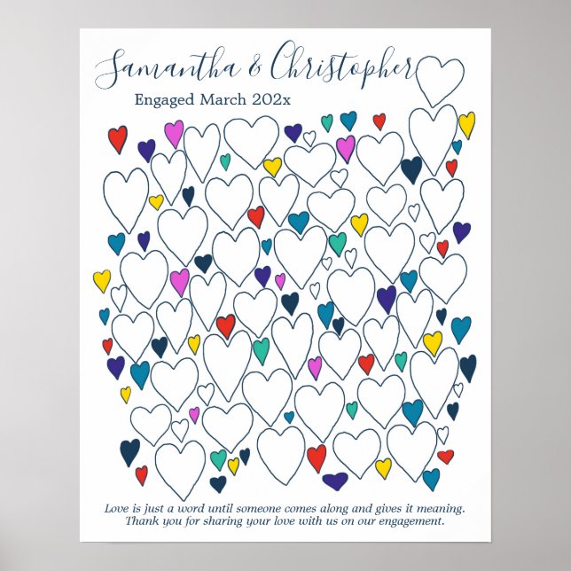 Póster de libro de invitados para fiesta de compro (Frente)