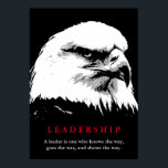 Poster de liderazgo del águila del arte pop blanco<br><div class="desc">Imágenes de Águilas Motivacionales de Libertad y Valor - Águila Patriótica Temerosa - Estilo de arte pop American Eagle Landing Image - Sephia Brown Tones Water Effect American Bald Eagle - Águila Calva Americana intrépida: Imágenes de águila Americana Voladora - El águila calva es el ave y símbolo nacional de...</div>