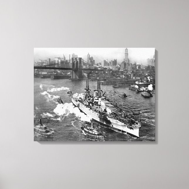 POSTER de lienzo envuelto en USS Arizona 19"x25" (Anverso)