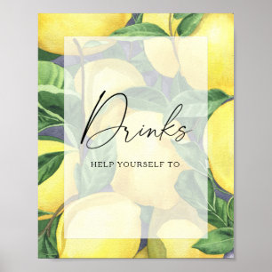 Póster de limones - Bebidas