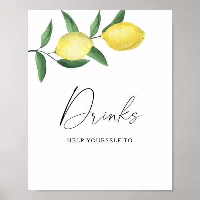 Póster de limones - Bebidas (Frente)