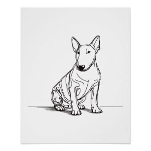 Poster de lineart de Bull Terriers