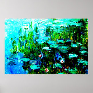 Póster de Lirios de Agua de Monet