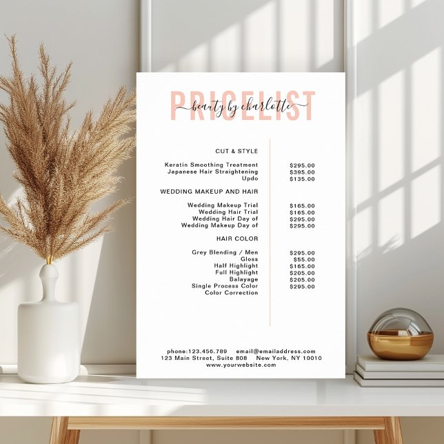 Póster de lista de precios moderna (Subido por el creador)