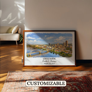 Póster de Little Rock Arkansas, Acuarela, Personal