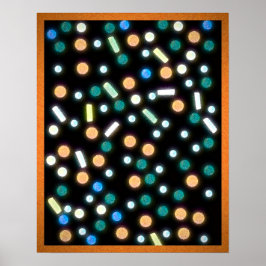 Póster de lluvia con azúcar glas (color)