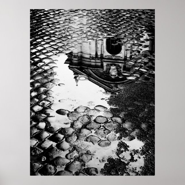 Póster de lluvia en Roma (Frente)