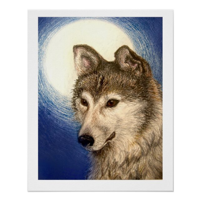 Póster de lobo (Anverso)
