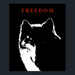Poster de Lobo Motivador Blanco Negro de Arte Pop<br><div class="desc">Arte Digital - Computadora Wolf Head Arte Animal - Arte Pop universitario - Animales salvajes Grandes Imágenes Computadoras</div>