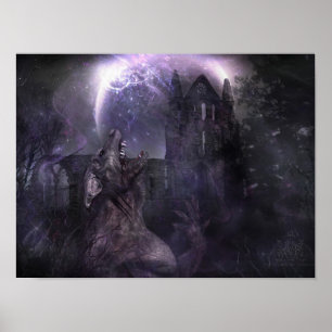 Póster De Lobo y Hombre