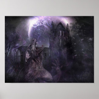 Póster De Lobo y Hombre
