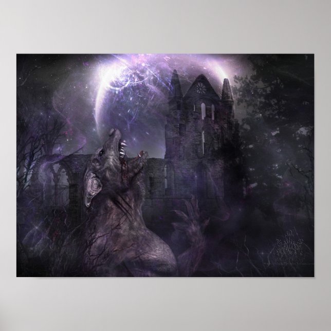 Póster De Lobo y Hombre (Frente)