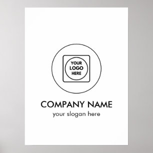 Póster de logotipo de empresa personalizado Identi