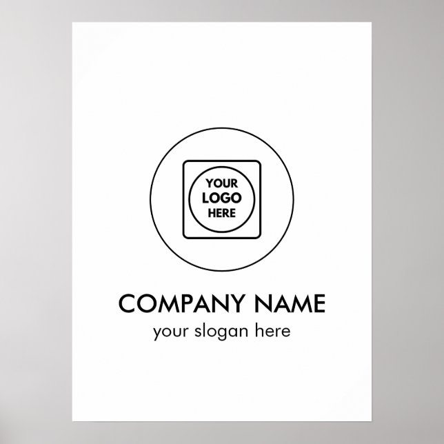 Póster de logotipo de empresa personalizado Identi (Frente)