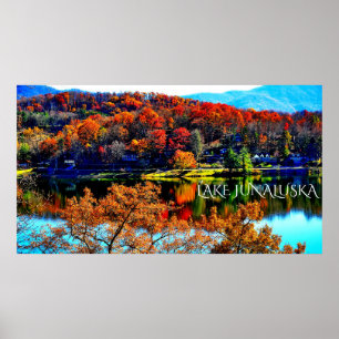 Póster de lona premium brillante de 50 X 27 LAKE J