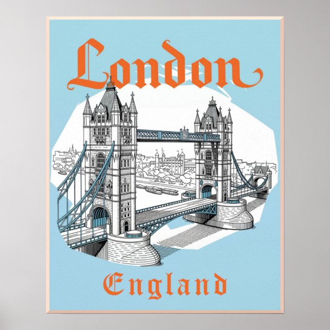 Póster de Londres, Inglaterra (Frente)