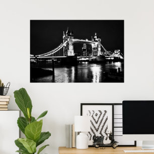 Póster de Londres, Tower Bridge de Noche