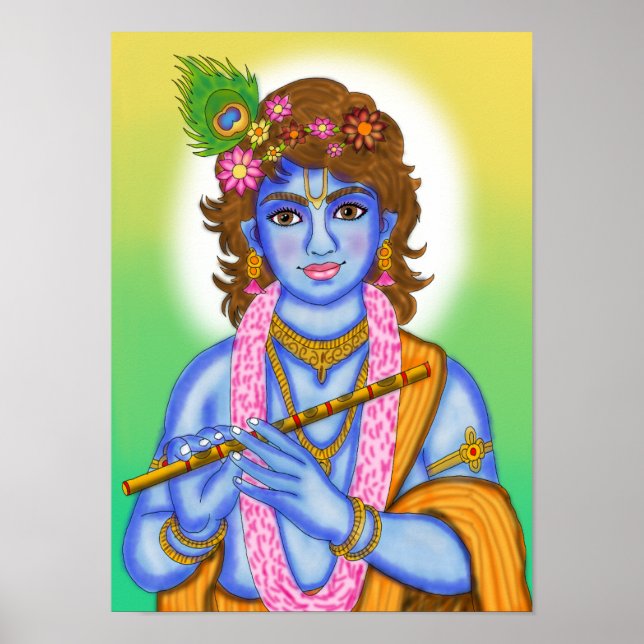 Póster de Lord Krishna (Frente)