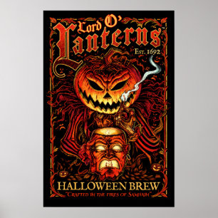 Póster de Lord O' Lanterns - Etiqueta de Halloween
