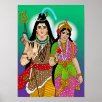 Póster de Lord Shiv-Parvati