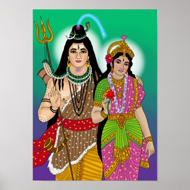 Póster de Lord Shiv-Parvati (Frente)