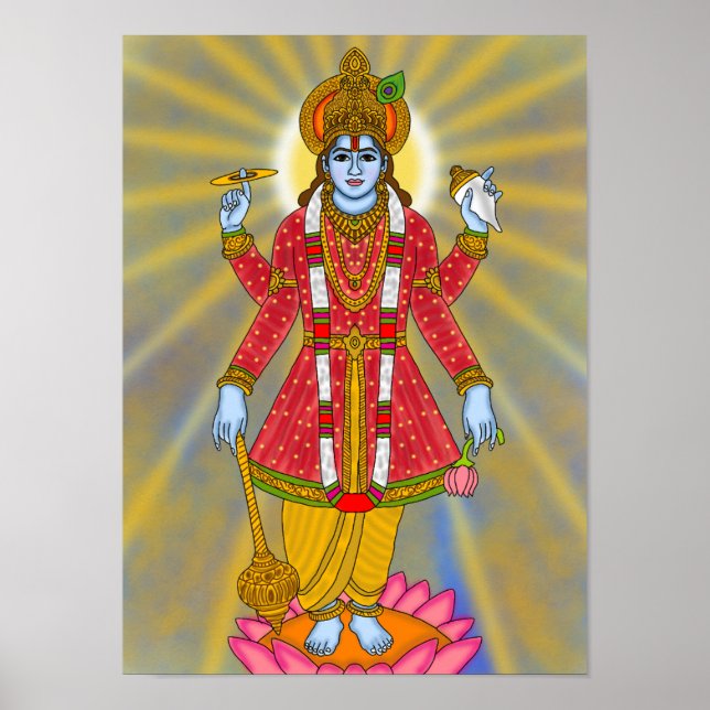 Póster de Lord Vishnu (Frente)
