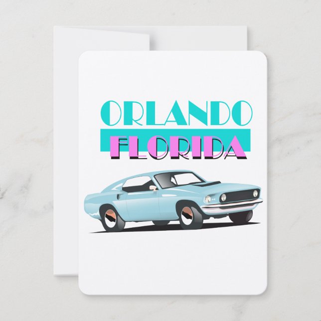 Póster de los 80 de Orlando Florida (Anverso)