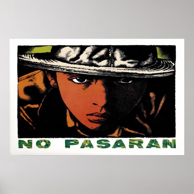 Póster de los años 70 Black Panther - No Pasaran (Frente)