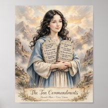 Póster de los Diez Mandamientos - Mujer Femenina