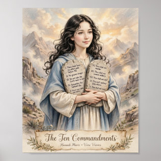 Póster de los Diez Mandamientos - Mujer Femenina