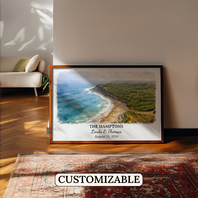 Póster de Los Hamptons Nueva York, Acuarela, Perso (Subido por el creador)