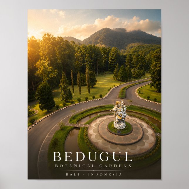 Póster de los Jardines Botánicos de Bedugul (Frente)