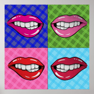 Poster de los labios de arte pop