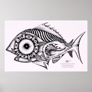Poster de los pescados del arte moderno/diseño,