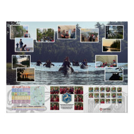 Póster de los senderos en canoa del viaje canadien