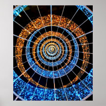 Póster de Luces Centelleantes en Espiral – Arte de