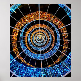 Póster de Luces Centelleantes en Espiral – Arte de