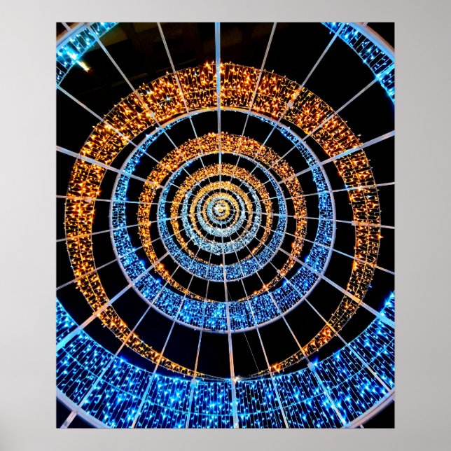 Póster de Luces Centelleantes en Espiral – Arte de (Frente)