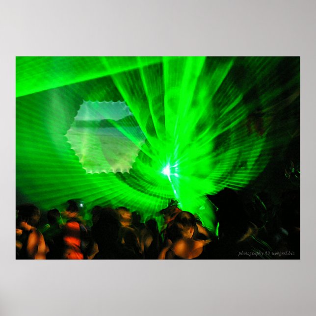 Póster de luces láser al aire libre (Frente)