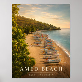 Póster de lujo de la playa Amed Bali