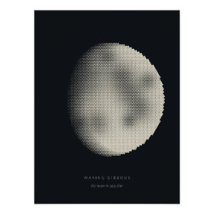 Póster de Luna en Tramatoneado – Arte de Puntos Ge