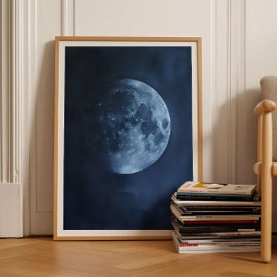 Póster de Luna Impresión de Luna Arte de Pared Mal